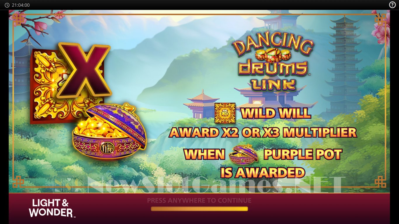 Dancing Drums Link Slot Demo Image