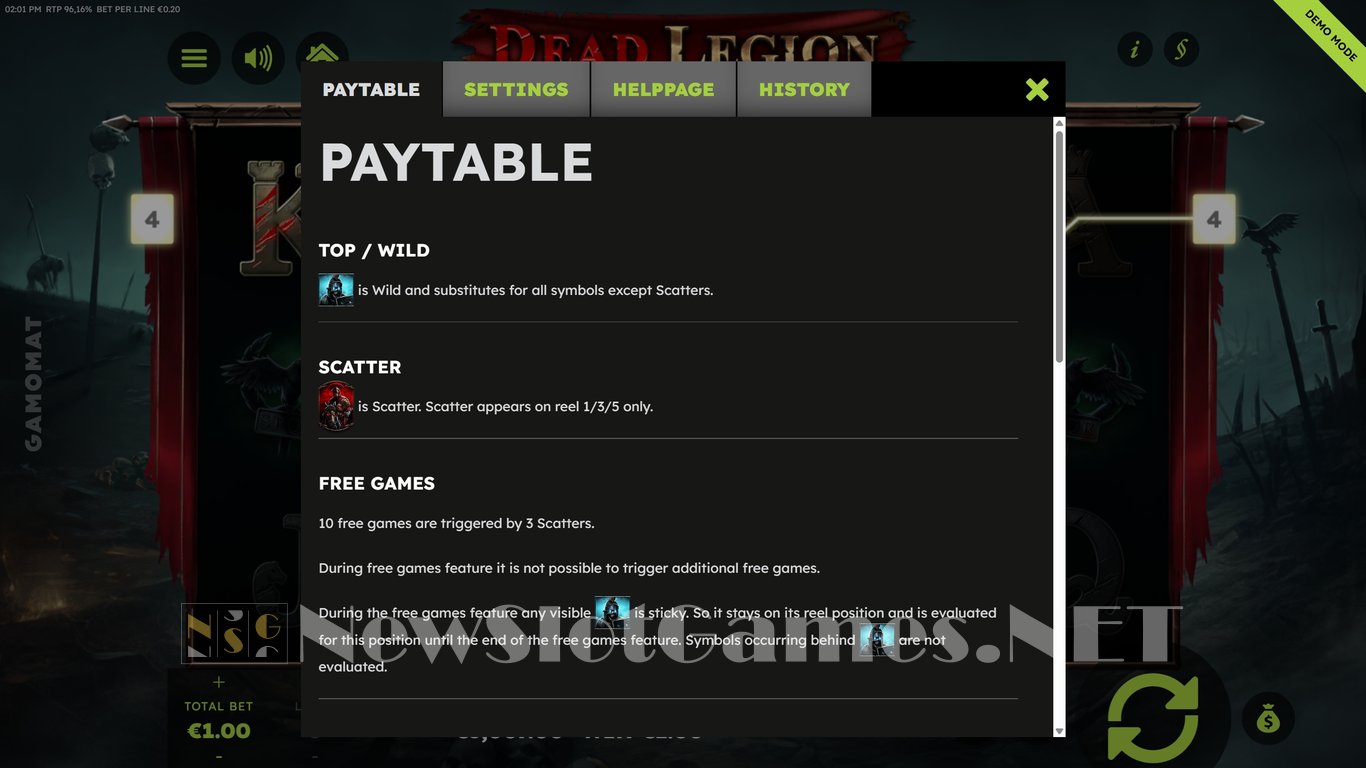 Dead Legion Slot Slot Image in Demo - pic. 5