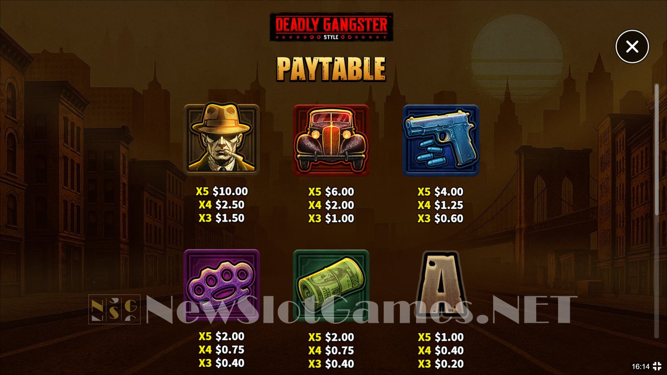 Deadly Gangster Style Slot Slot Image in Demo - pic. 4