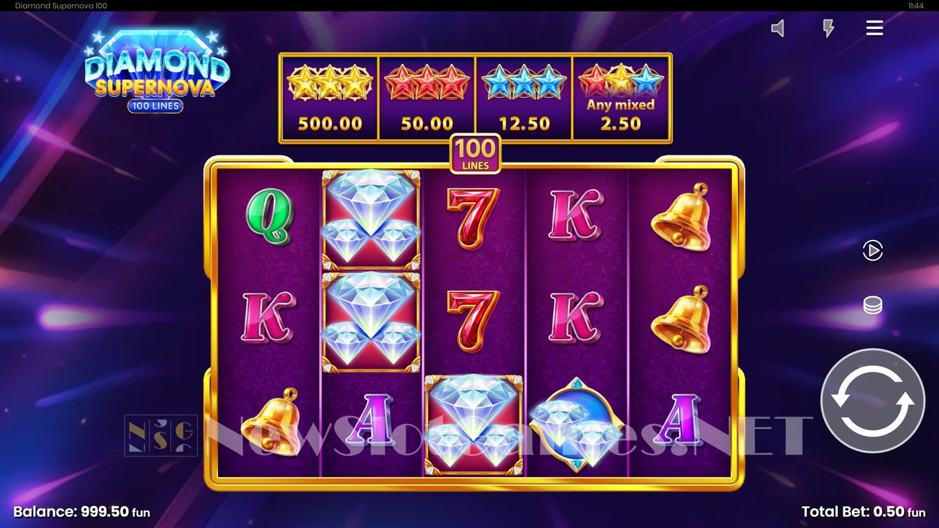 Diamond Supernova 100 Slot Demo Image
