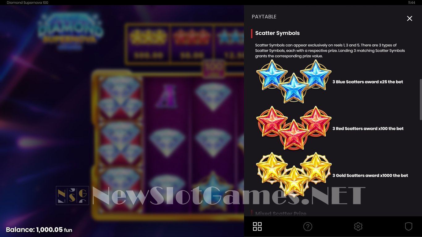 Diamond Supernova 100 Slot Slot Image in Demo - pic. 6