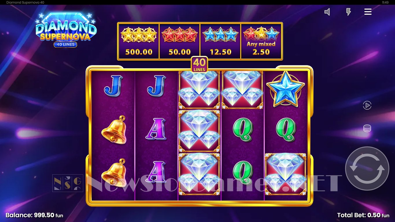 Diamond Supernova 40 Slot Demo Image