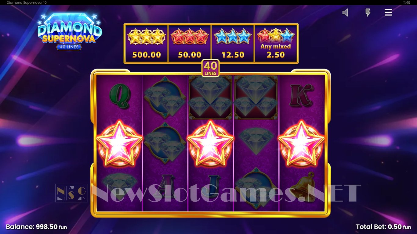 Diamond Supernova 40 Slot Slot Image in Demo - pic. 2