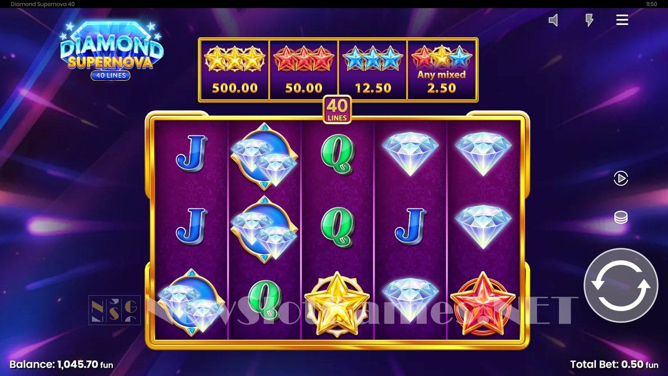 Diamond Supernova 40 Slot Slot Image in Demo - pic. 5