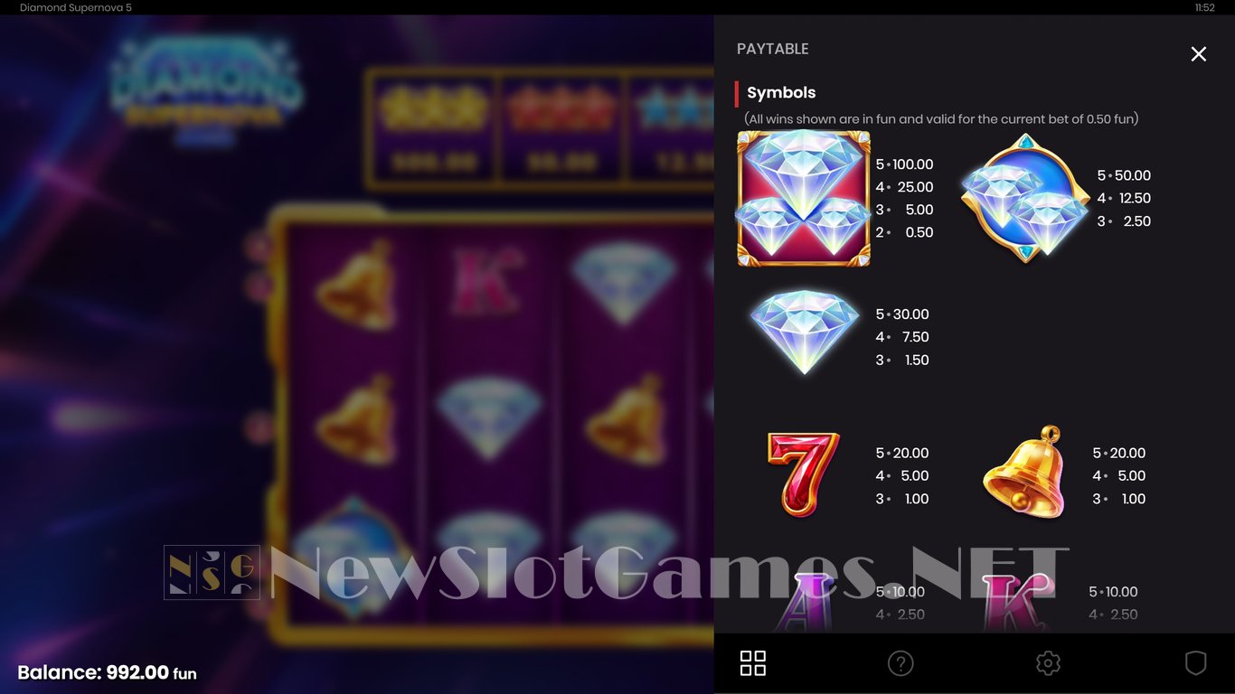 Diamond Supernova 5 Slot Slot Image in Demo - pic. 3