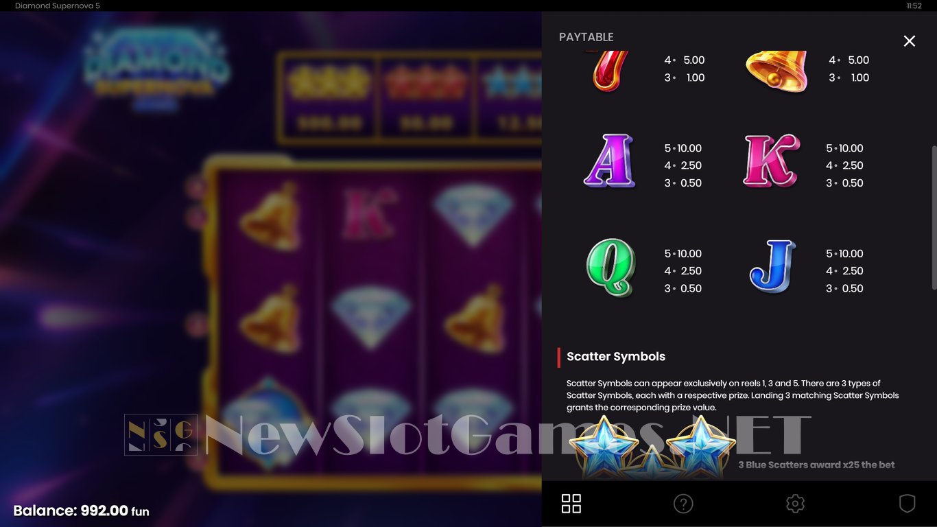 Diamond Supernova 5 Slot Slot Image in Demo - pic. 4