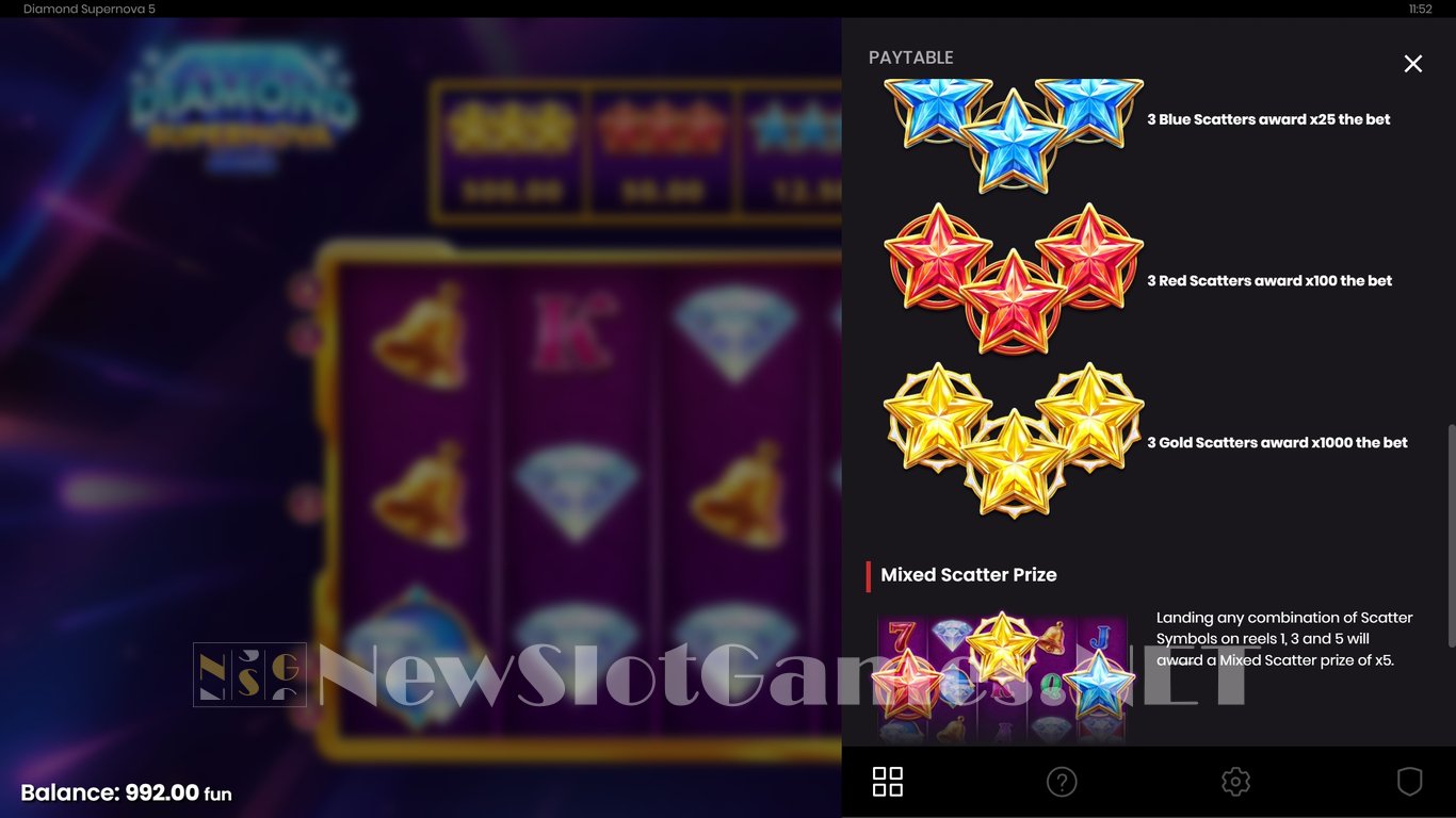 Diamond Supernova 5 Slot Slot Image in Demo - pic. 5