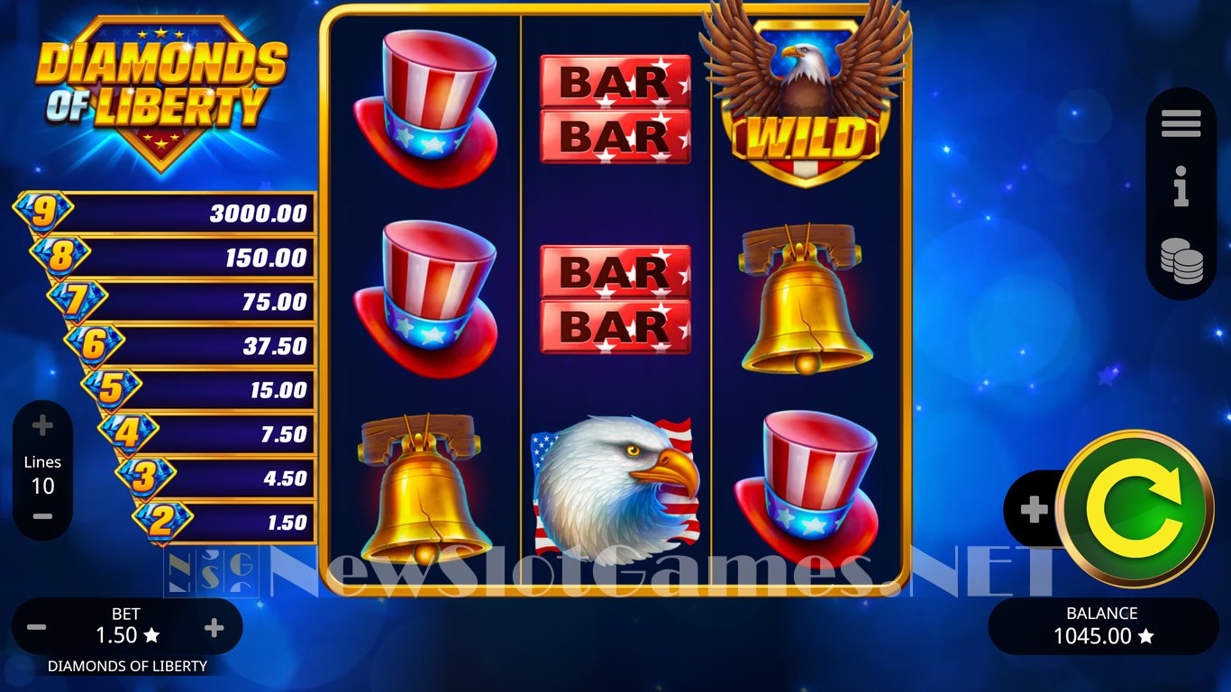 Diamonds of Liberty Slot Demo Image