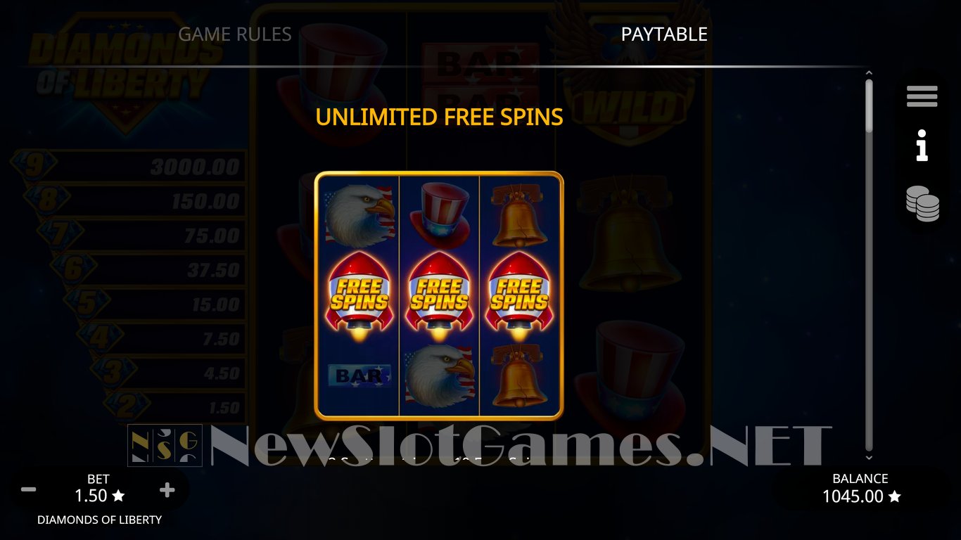 Diamonds of Liberty Slot Slot Image in Demo - pic. 2