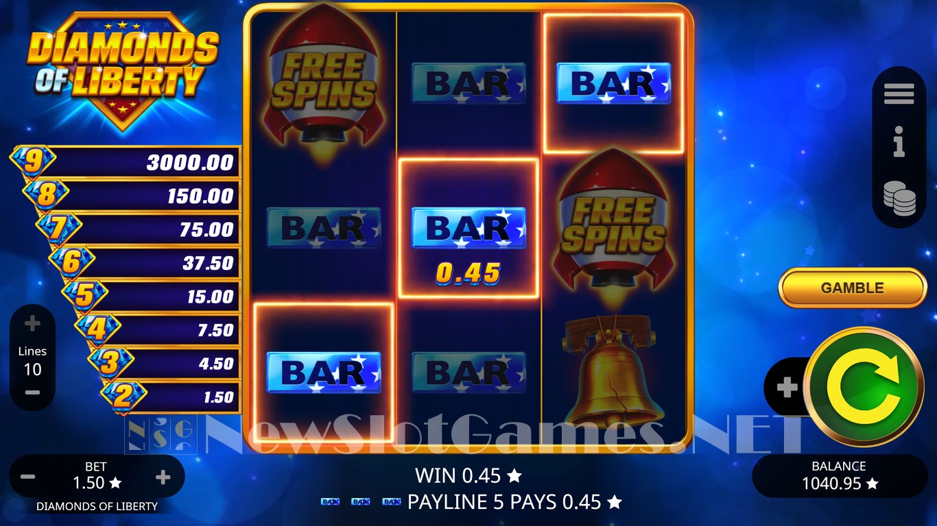 Diamonds of Liberty Slot Slot Image in Demo - pic. 5