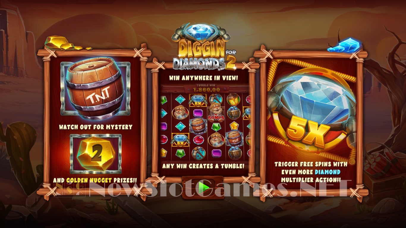 Diggin for Diamonds 2 Slot Demo Image