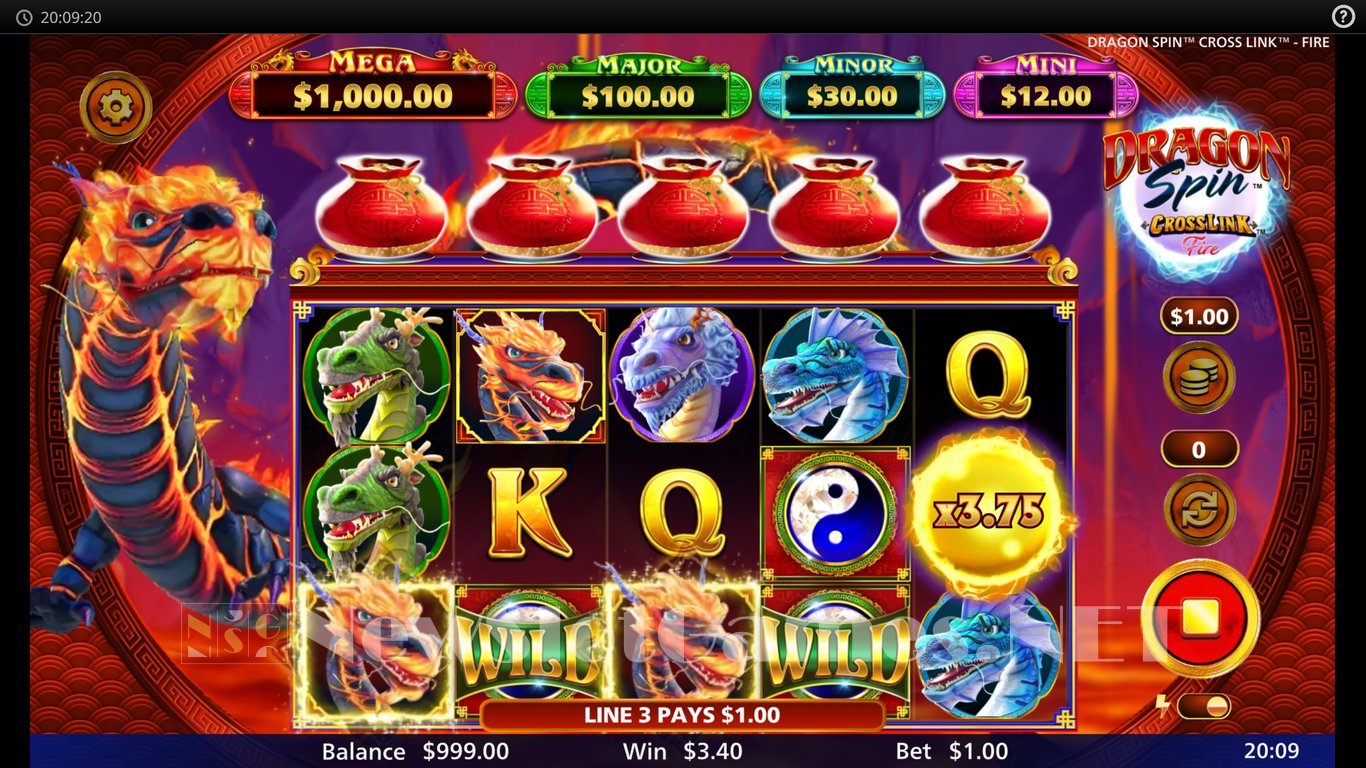 Dragon Spin CrossLink Fire Slot Slot Image in Demo - pic. 2