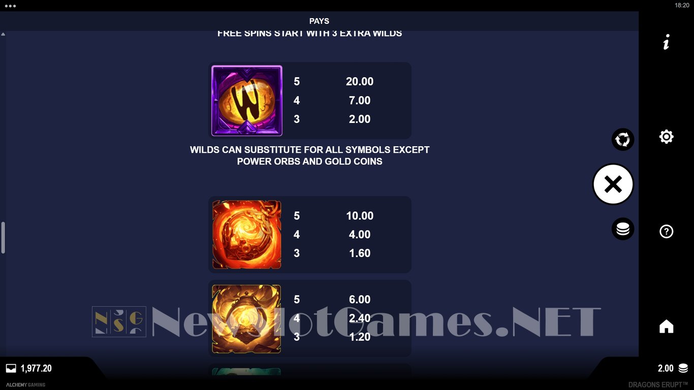 Dragons Erupt Slot Slot Image in Demo - pic. 5