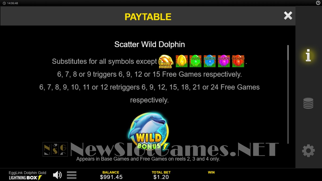EggLink Dolphin Gold Slot Slot Image in Demo - pic. 6