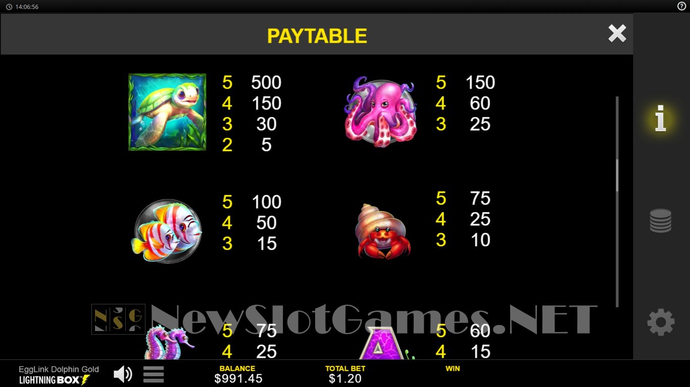 EggLink Dolphin Gold Slot Slot Image in Demo - pic. 8