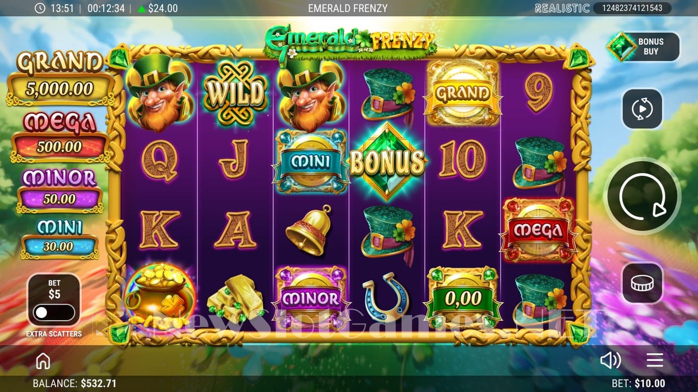 Emerald Frenzy Slot Demo Image