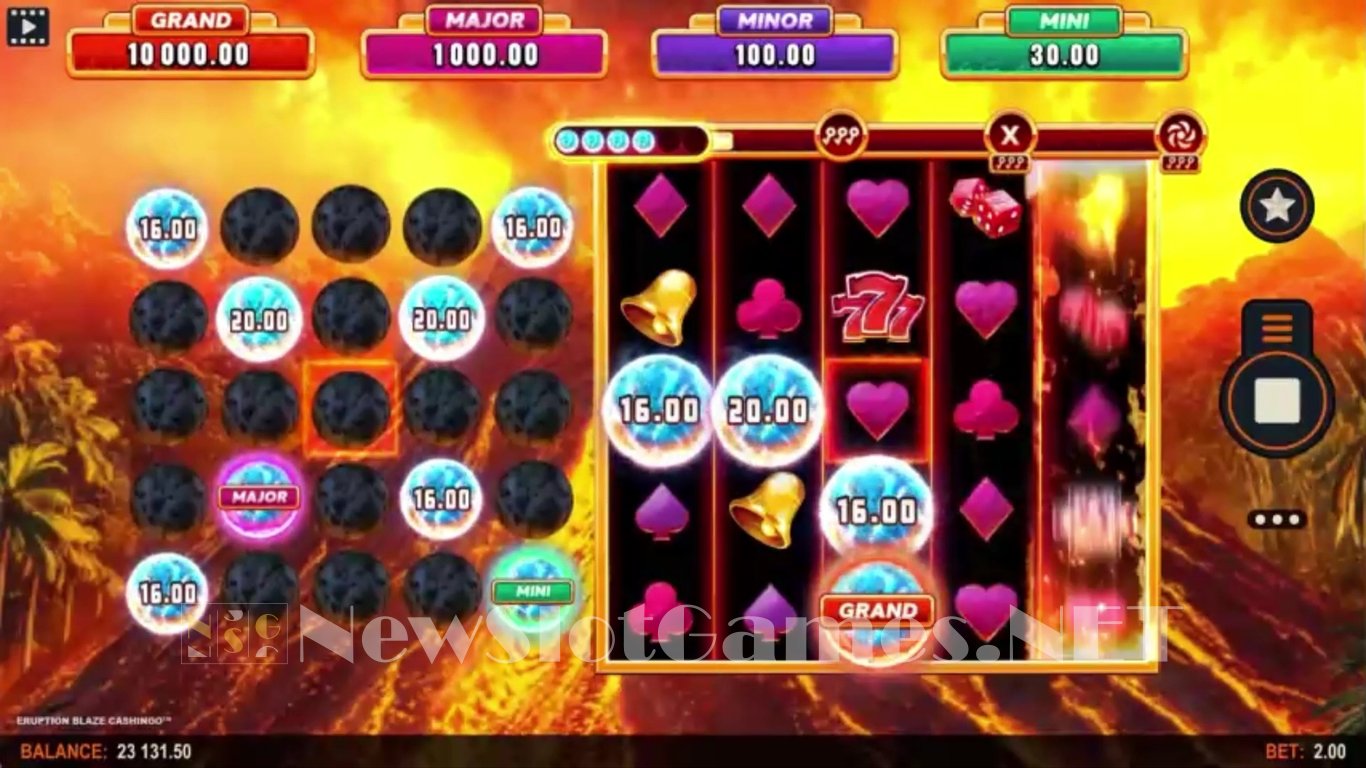 Eruption Blaze Cashingo Slot Demo Image