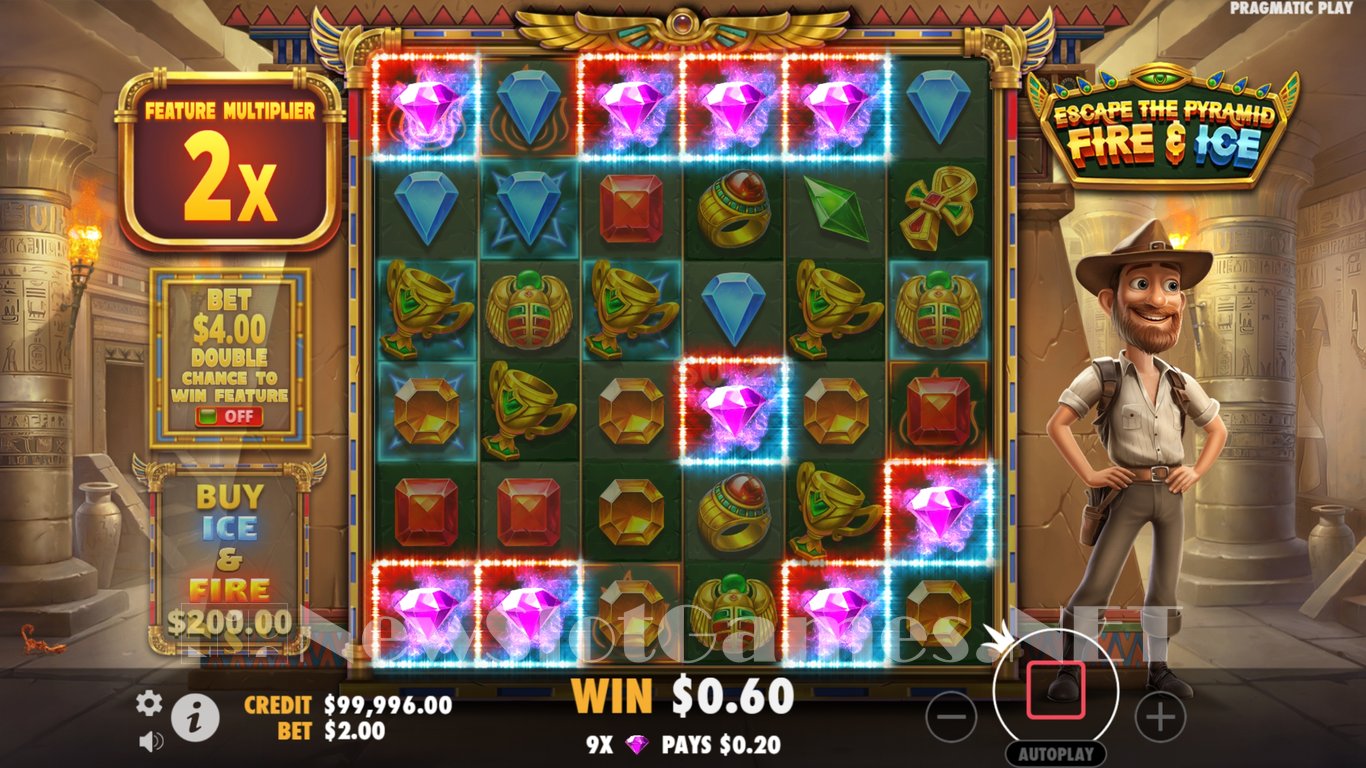Escape the Pyramid – Fire & Ice Slot Slot Image in Demo - pic. 3