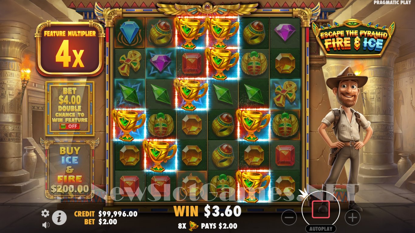 Escape the Pyramid – Fire & Ice Slot Slot Image in Demo - pic. 4