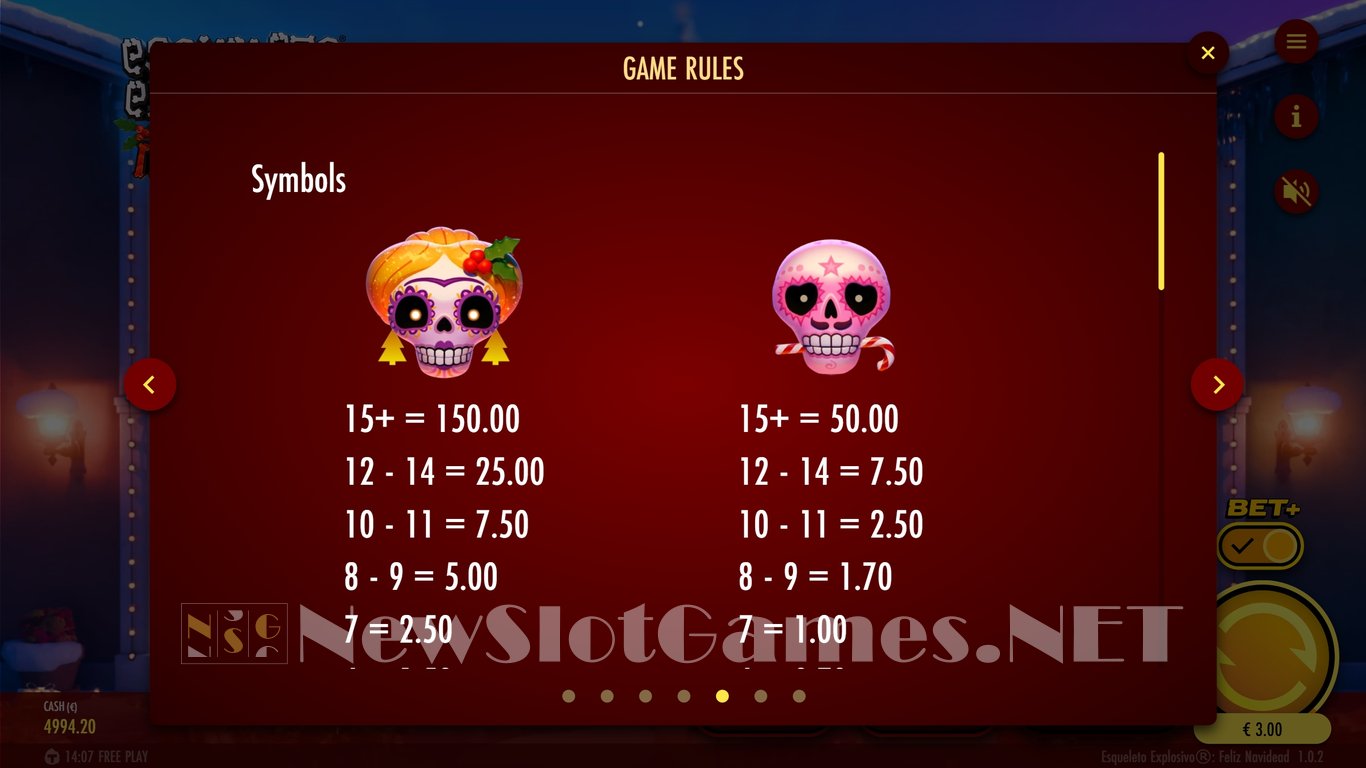 Esqueleto Explosivo Feliz Navidead Slot Slot Image in Demo - pic. 5