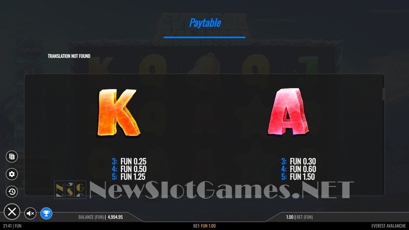 Everest Avalanche Slot Slot Image in Demo - pic. 5