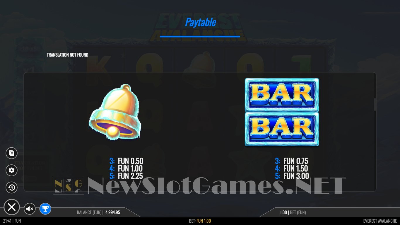 Everest Avalanche Slot Slot Image in Demo - pic. 6