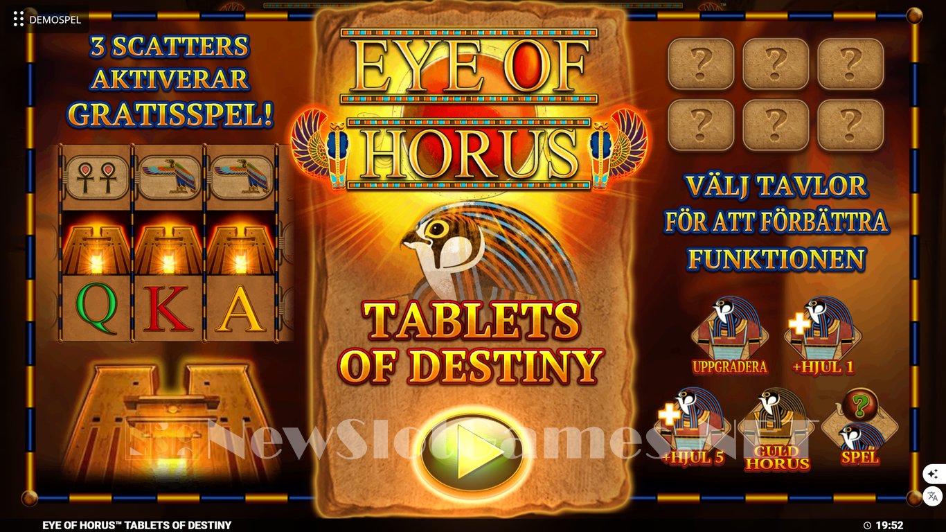 Eye of Horus Tablets of Destiny Slot Demo Image