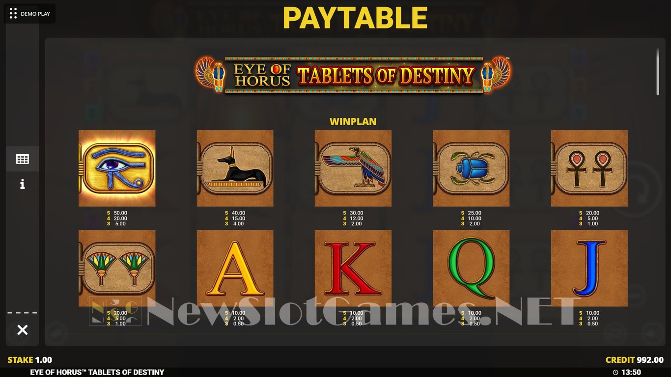 Eye of Horus Tablets of Destiny Megaways Slot Slot Image in Demo - pic. 4
