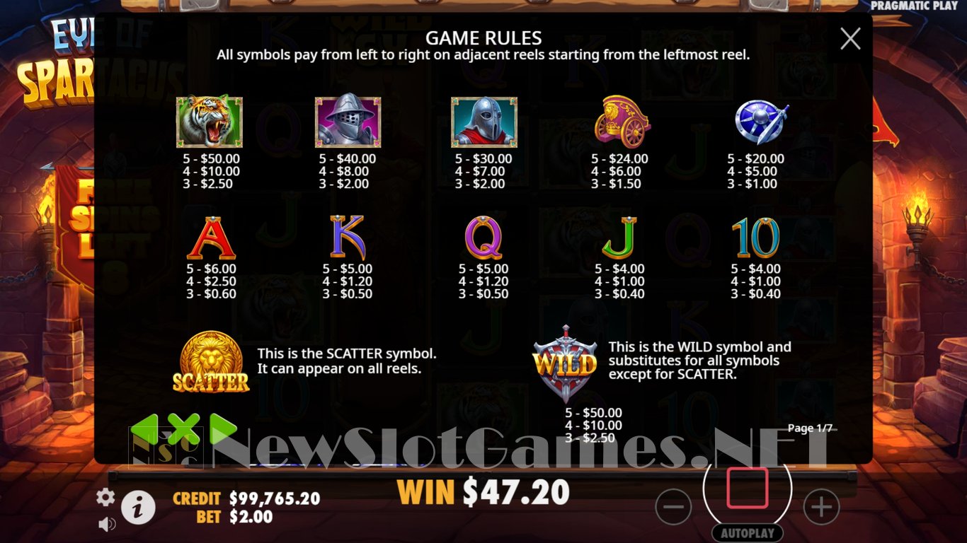 Eye of Spartacus Slot Slot Image in Demo - pic. 9