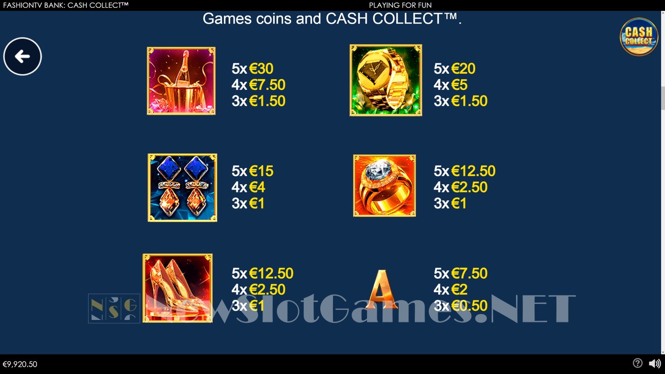 FashionTV Bank Cash Collect Slot Slot Image in Demo - pic. 8