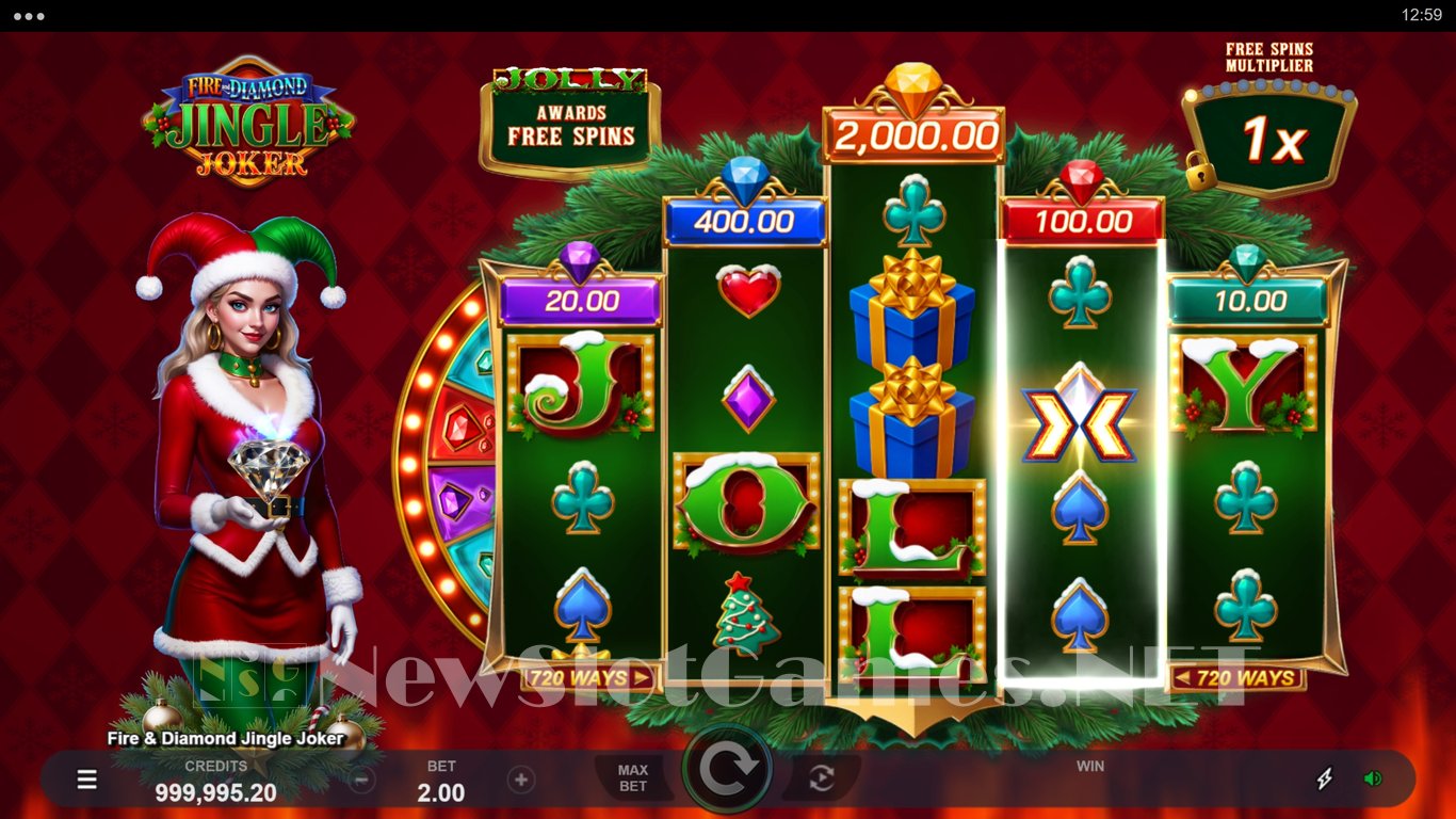 Fire & Diamond Jingle Joker Slot Demo Image