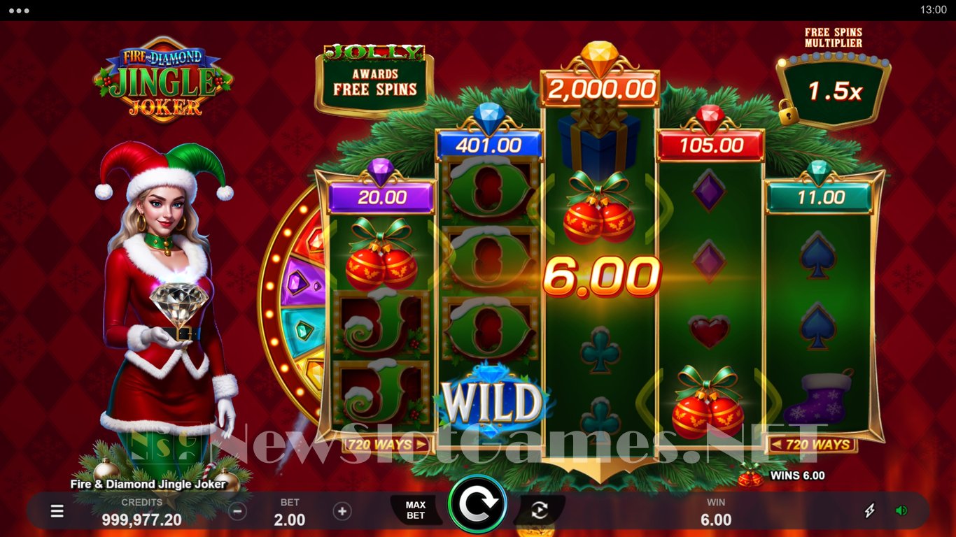 Fire & Diamond Jingle Joker Slot Slot Image in Demo - pic. 2
