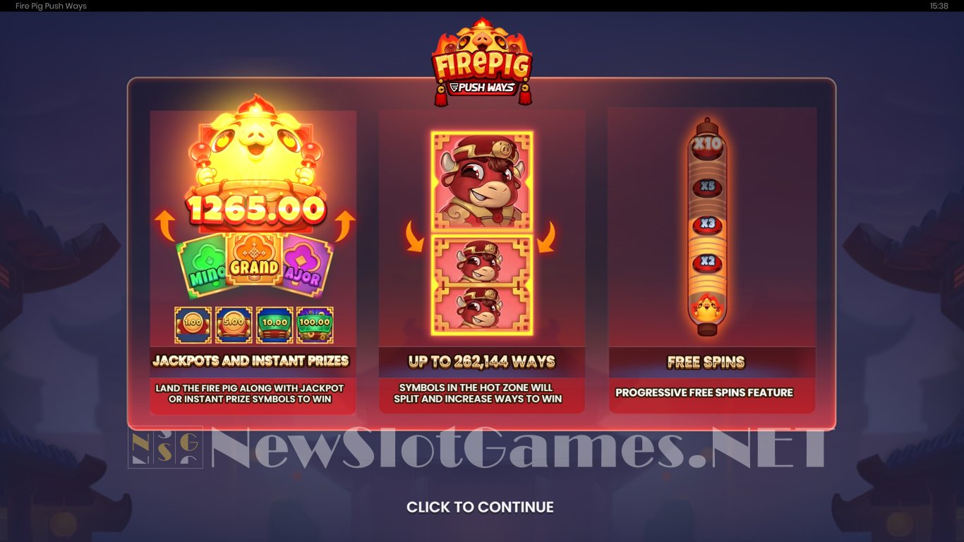 Fire Pig Push Ways Slot Demo Image