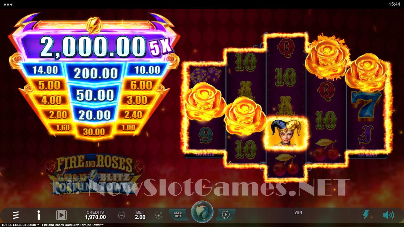 Fire and Roses Gold Blitz Fortune Tower Slot Slot Image in Demo - pic. 3