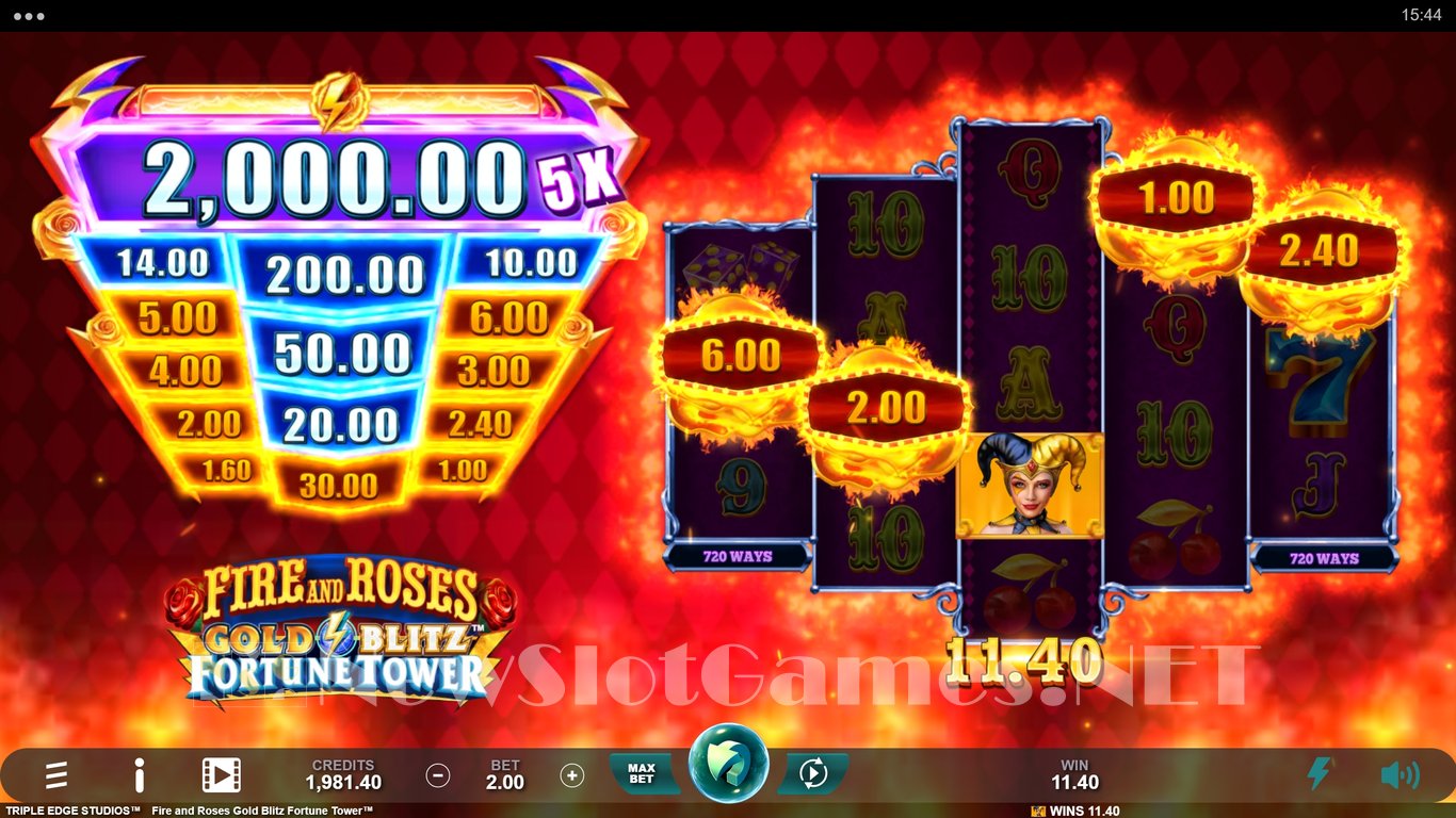 Fire and Roses Gold Blitz Fortune Tower Slot Slot Image in Demo - pic. 4