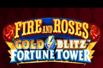 Fire and Roses Gold Blitz Fortune Tower Slot Logo