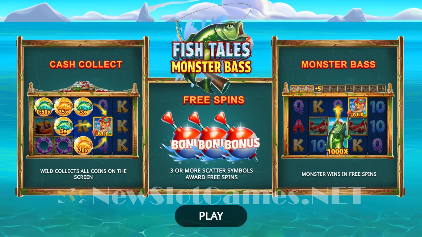Fish Tales Monster Bass Slot Demo Image