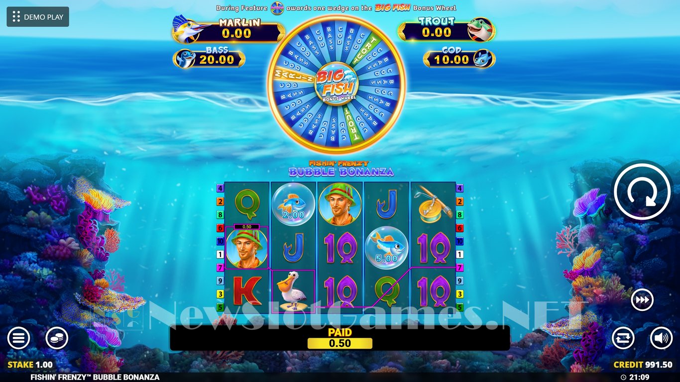 Fishin Frenzy Bubble Bonanza Slot Demo Image