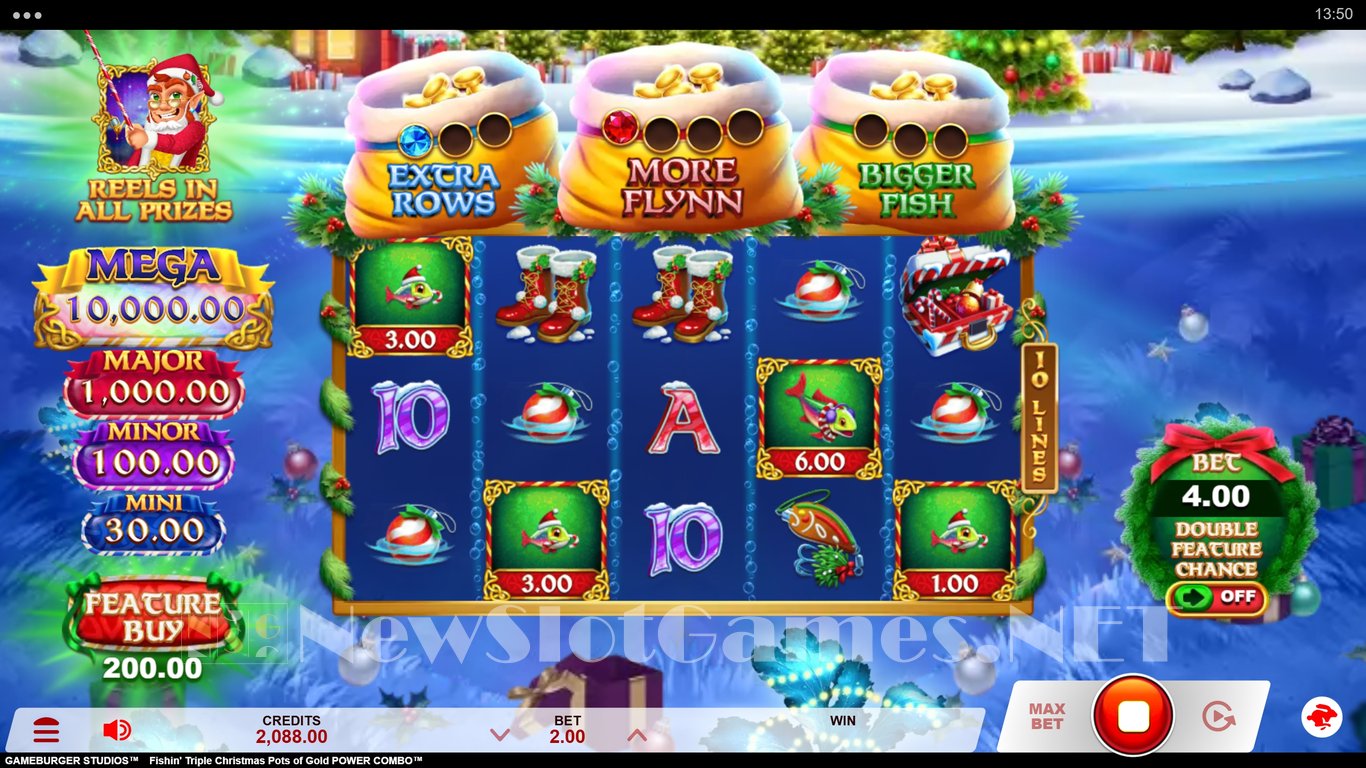 Fishin Triple Christmas Pots of Gold Power Combo Slot Demo Image
