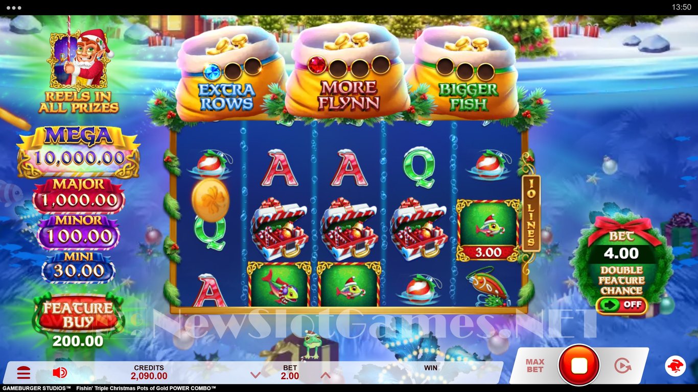 Fishin Triple Christmas Pots of Gold Power Combo Slot Slot Image in Demo - pic. 2