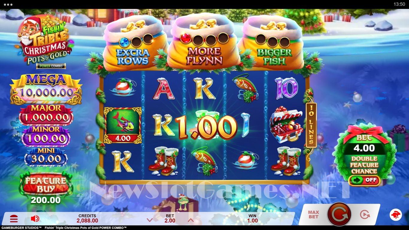 Fishin Triple Christmas Pots of Gold Power Combo Slot Slot Image in Demo - pic. 3