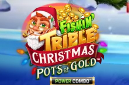 Fishin Triple Christmas Pots of Gold Power Combo Slot Logo