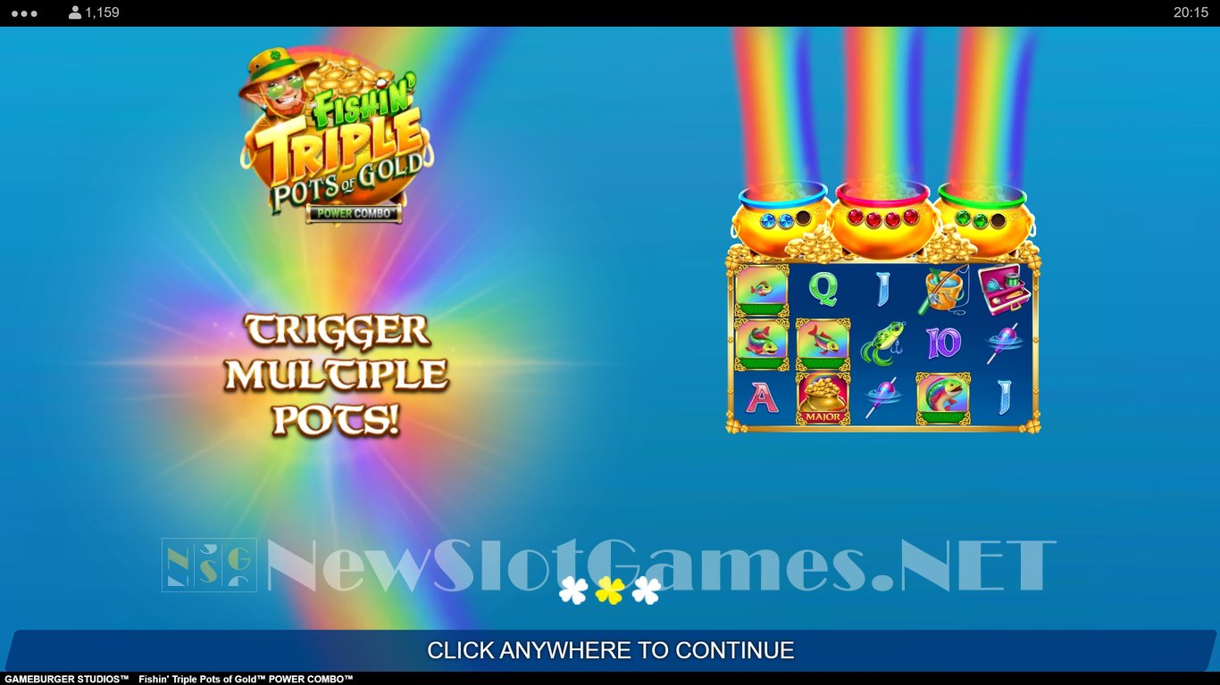 Fishin Triple Pots of Gold Power Combo Slot Demo Image