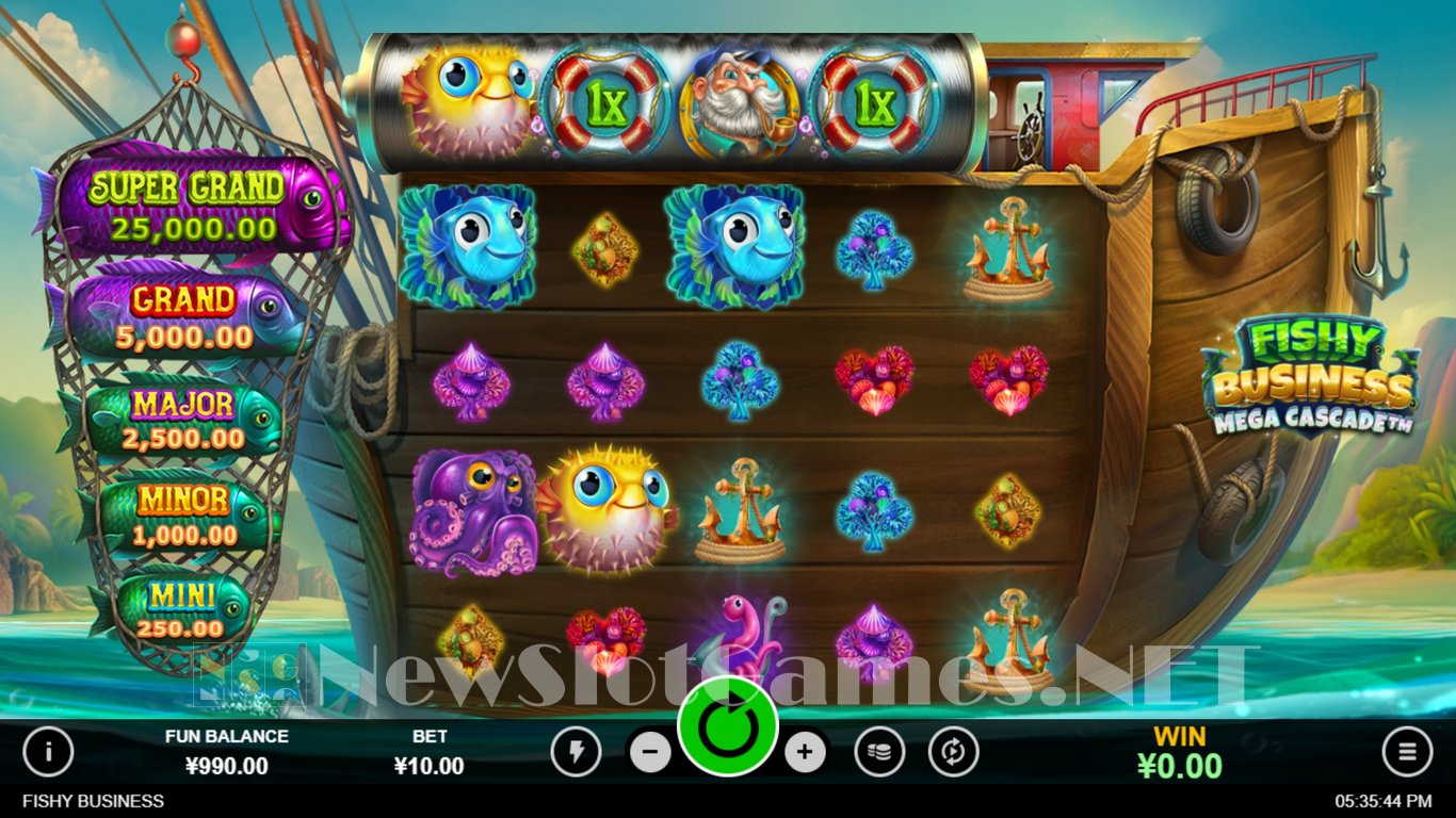 Fishy Business Mega Cascade Slot Demo Image