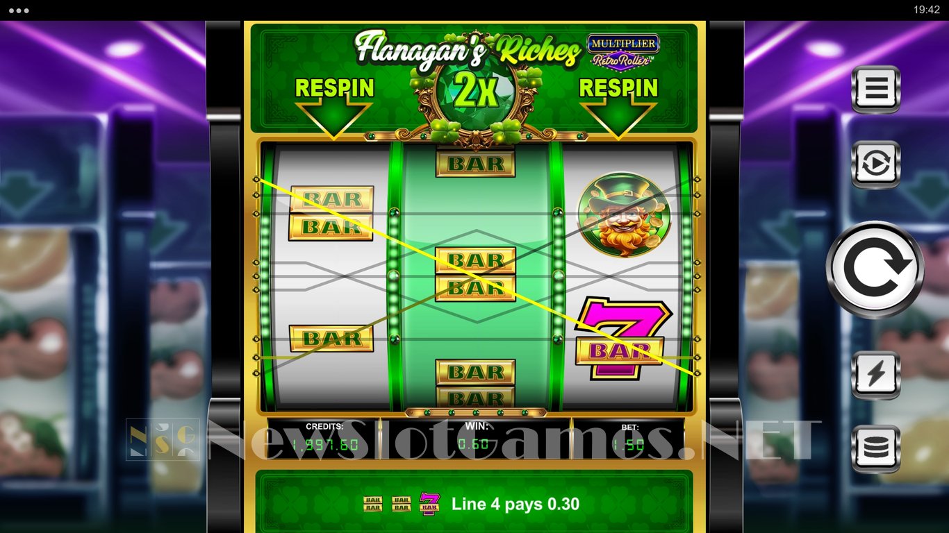 Flanagans Riches Multiplier Retro Roller Slot Slot Image in Demo - pic. 2