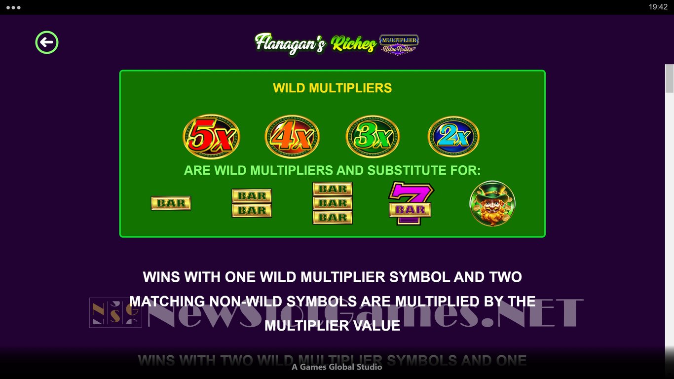 Flanagans Riches Multiplier Retro Roller Slot Slot Image in Demo - pic. 5