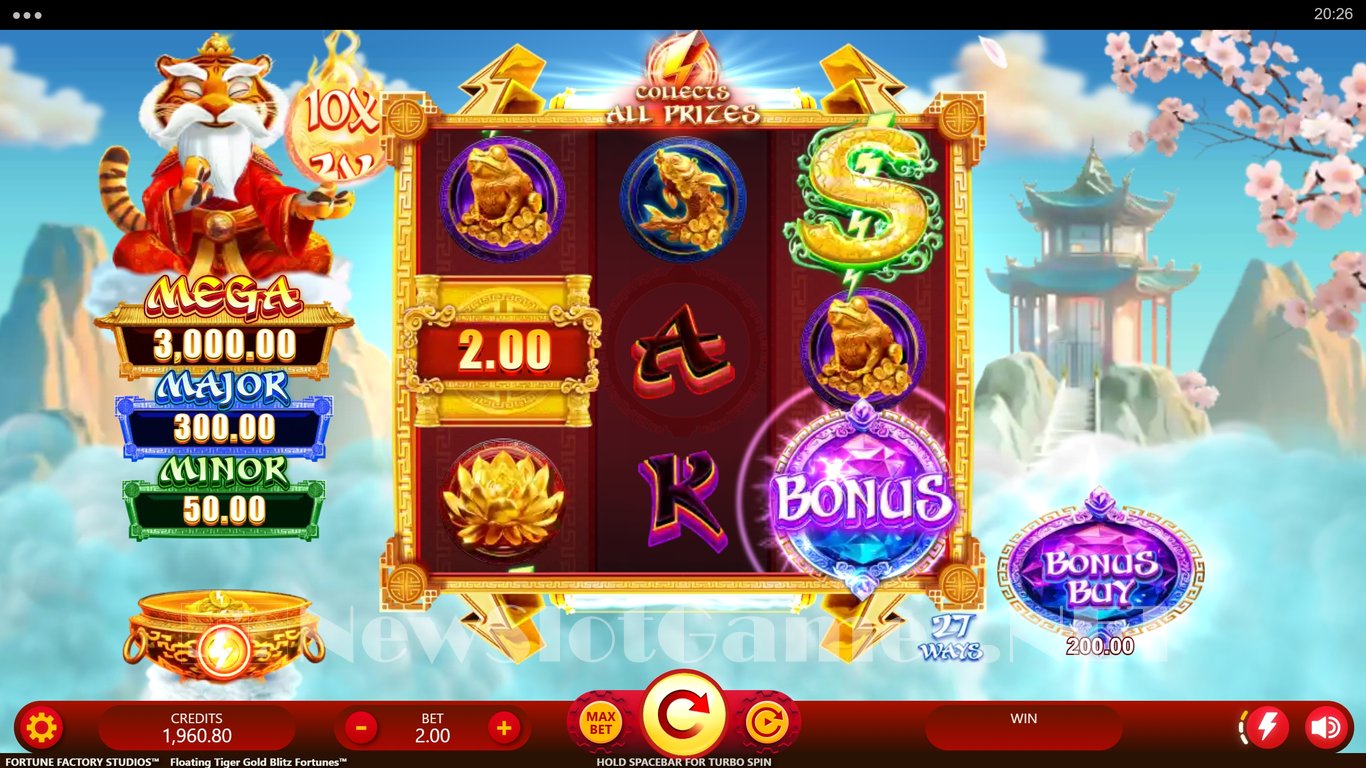 Floating Tiger Gold Blitz Fortunes Slot Demo Image