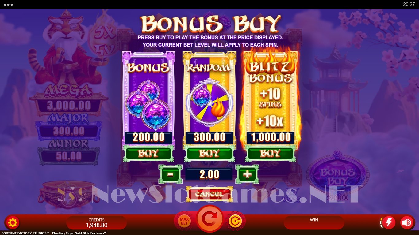 Floating Tiger Gold Blitz Fortunes Slot Slot Image in Demo - pic. 3