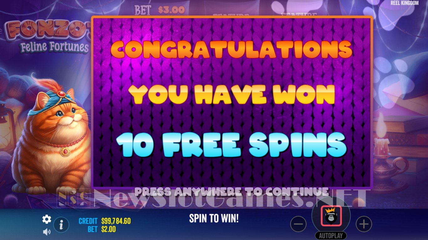 Fonzos Feline Fortunes Slot Slot Image in Demo - pic. 8