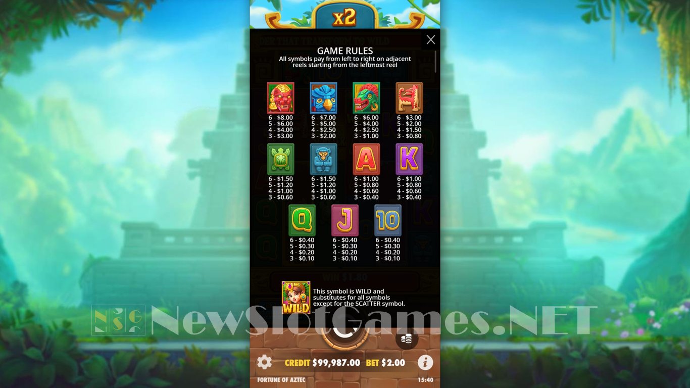Fortune of Aztec Slot Slot Image in Demo - pic. 6